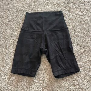 LULU LEMON camo biker shorts